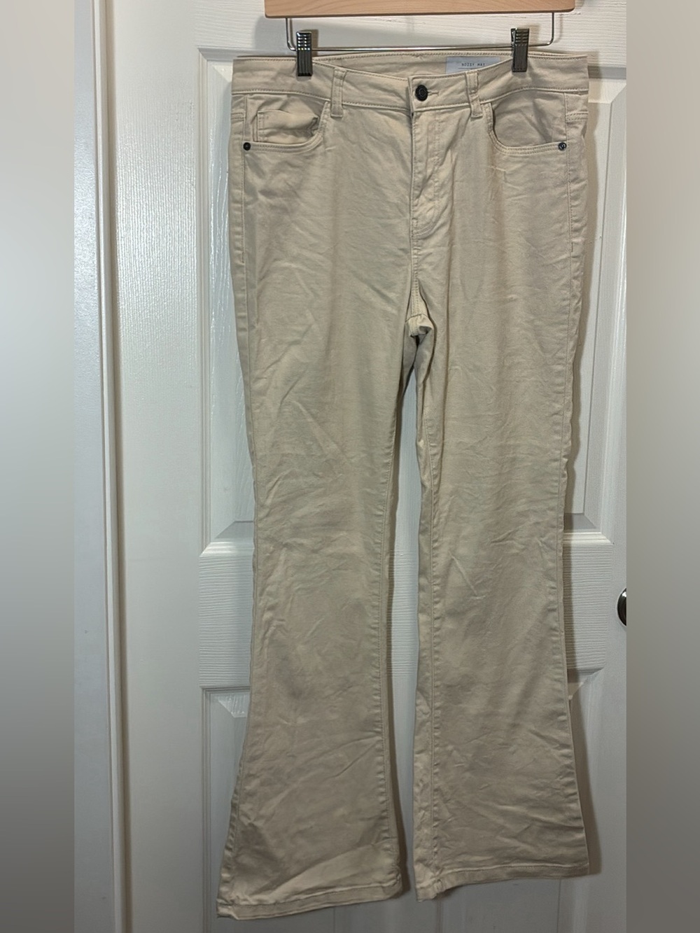 Noisy May Oatmeal Flare Jeans